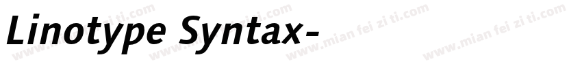 Linotype Syntax字体转换